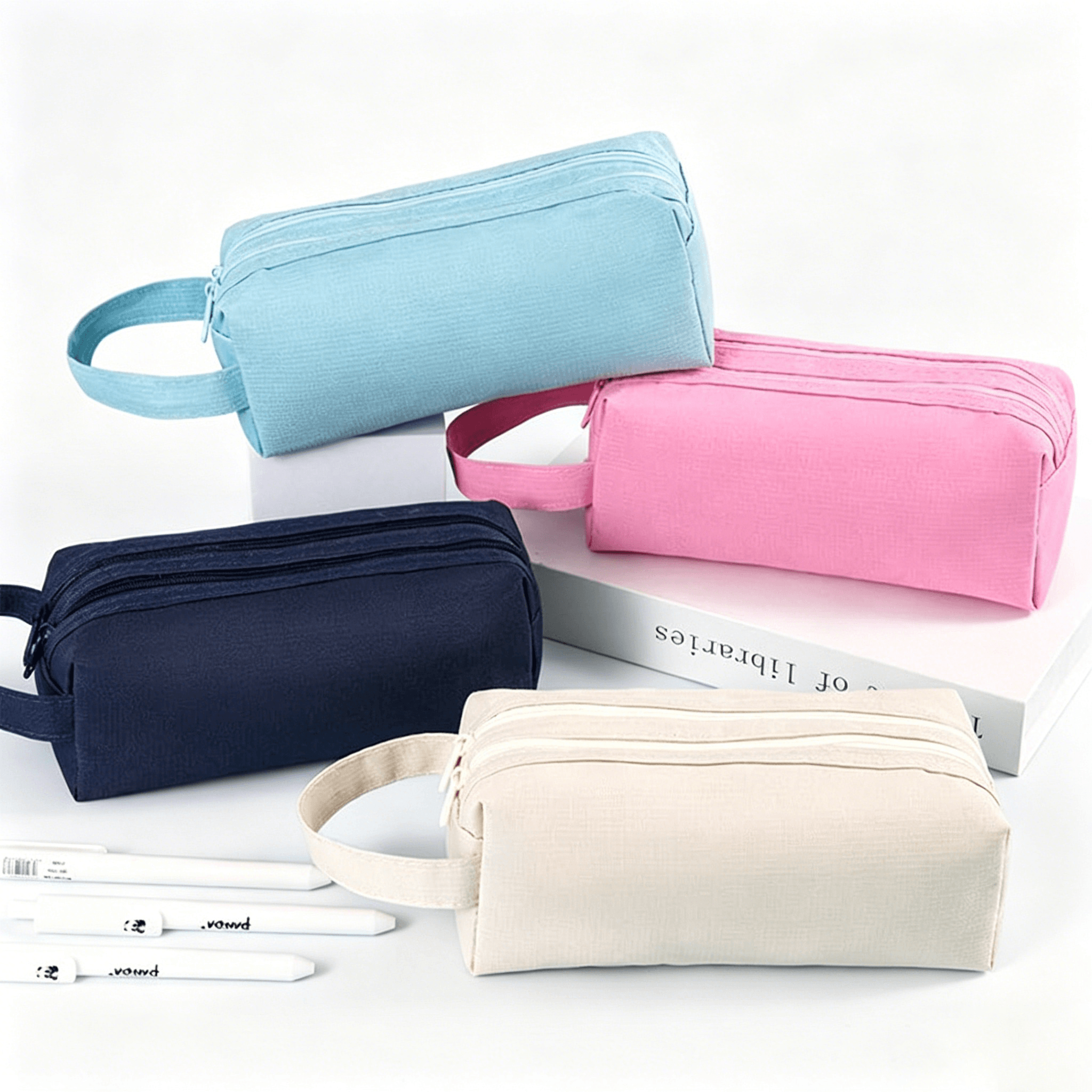 Canvas Pencil Case — Compact Rectangular Pen (1)