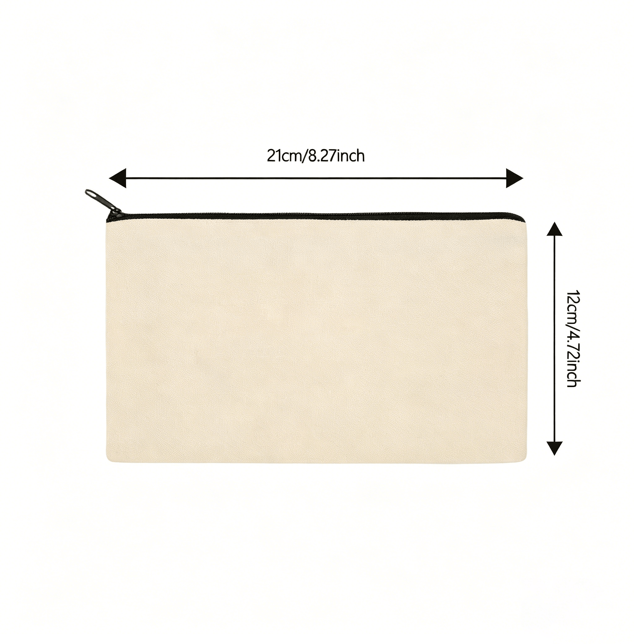 Canvas Pencil Case — Minimalist Flat Pen Pouch (2)