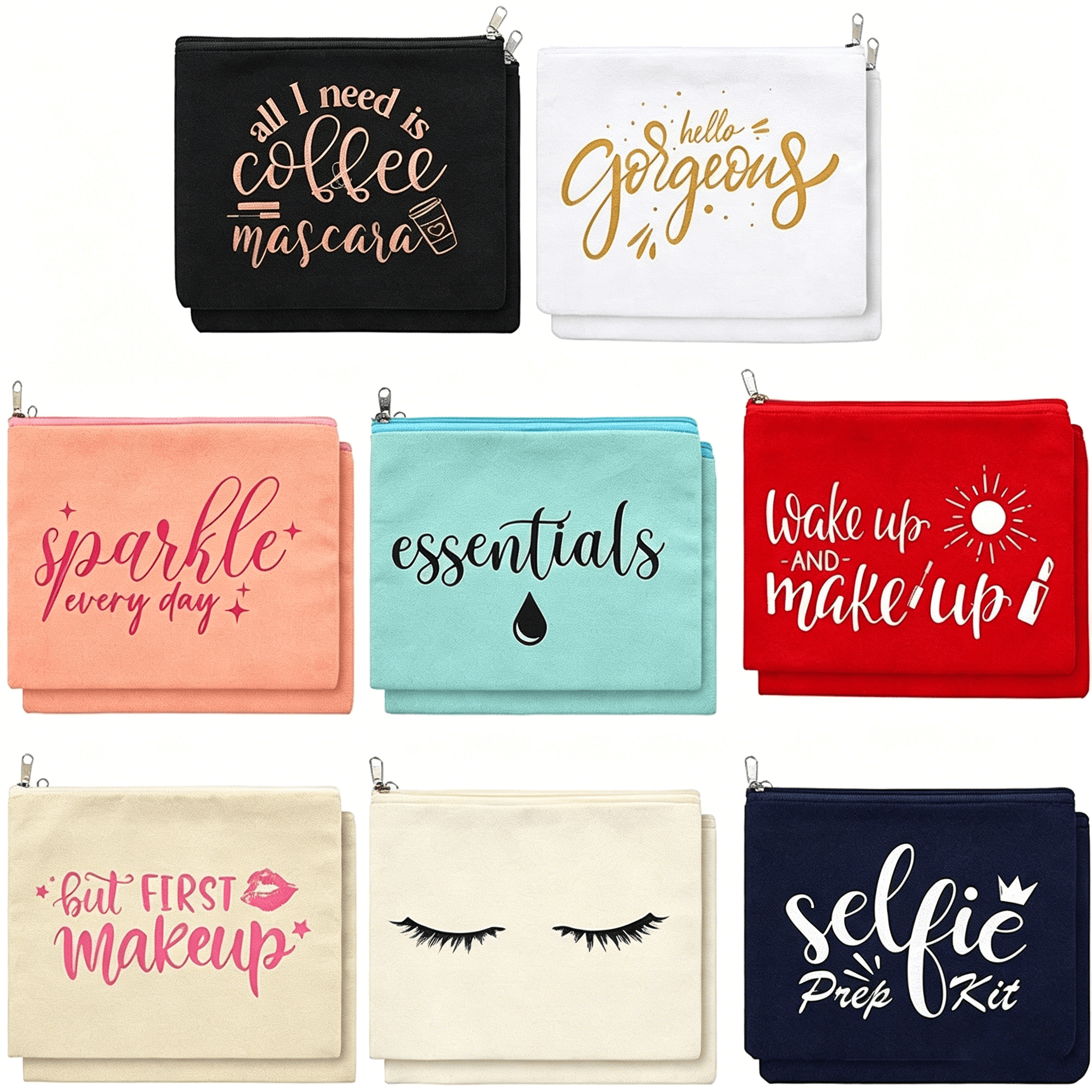 Canvas Pencil Case — Minimalist Flat Pen Pouch (4)