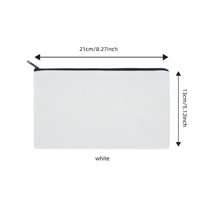 Canvas Pencil Case — Minimalist Flat Pen Pouch (6)