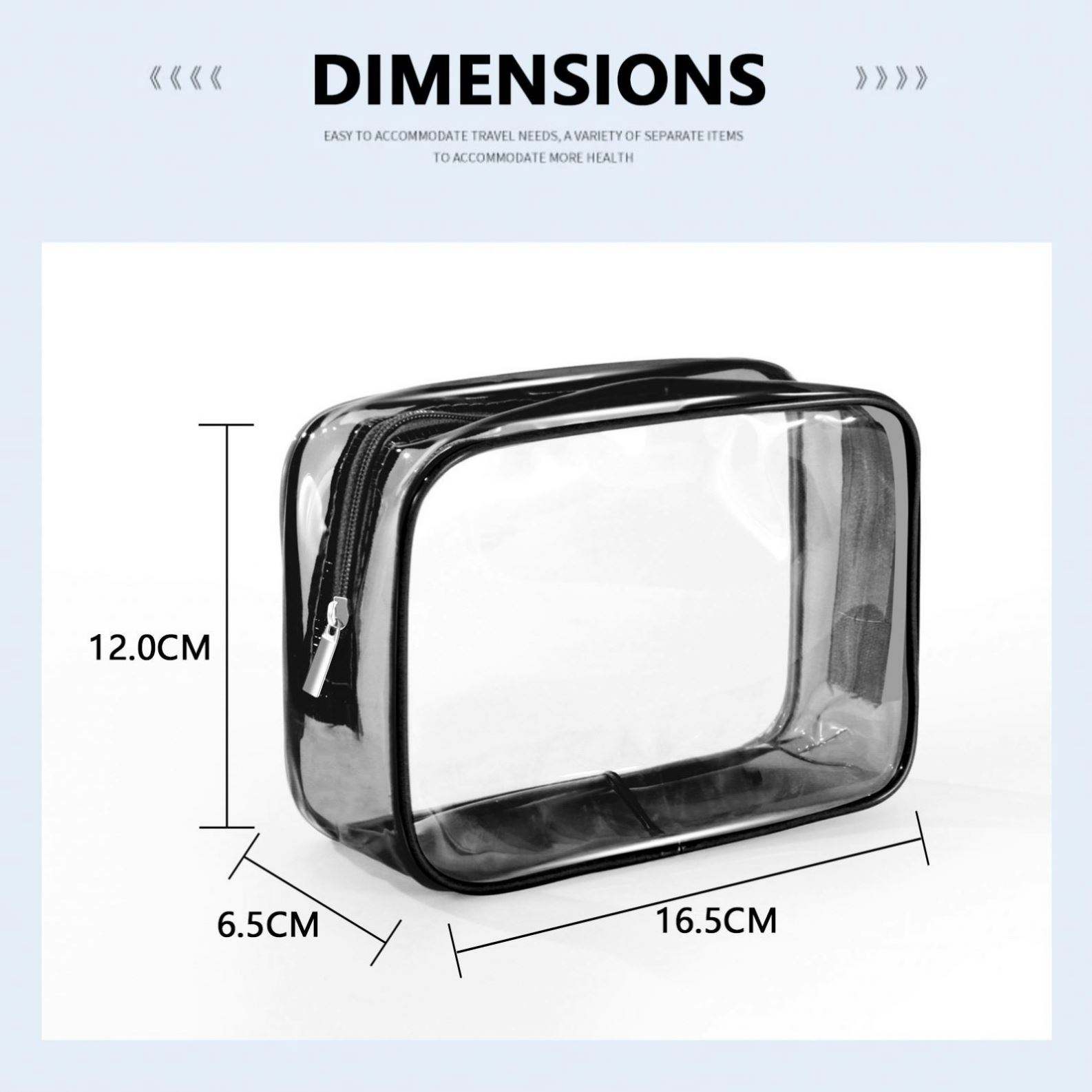 Compact Clear Travel Toiletry Pouch (2)