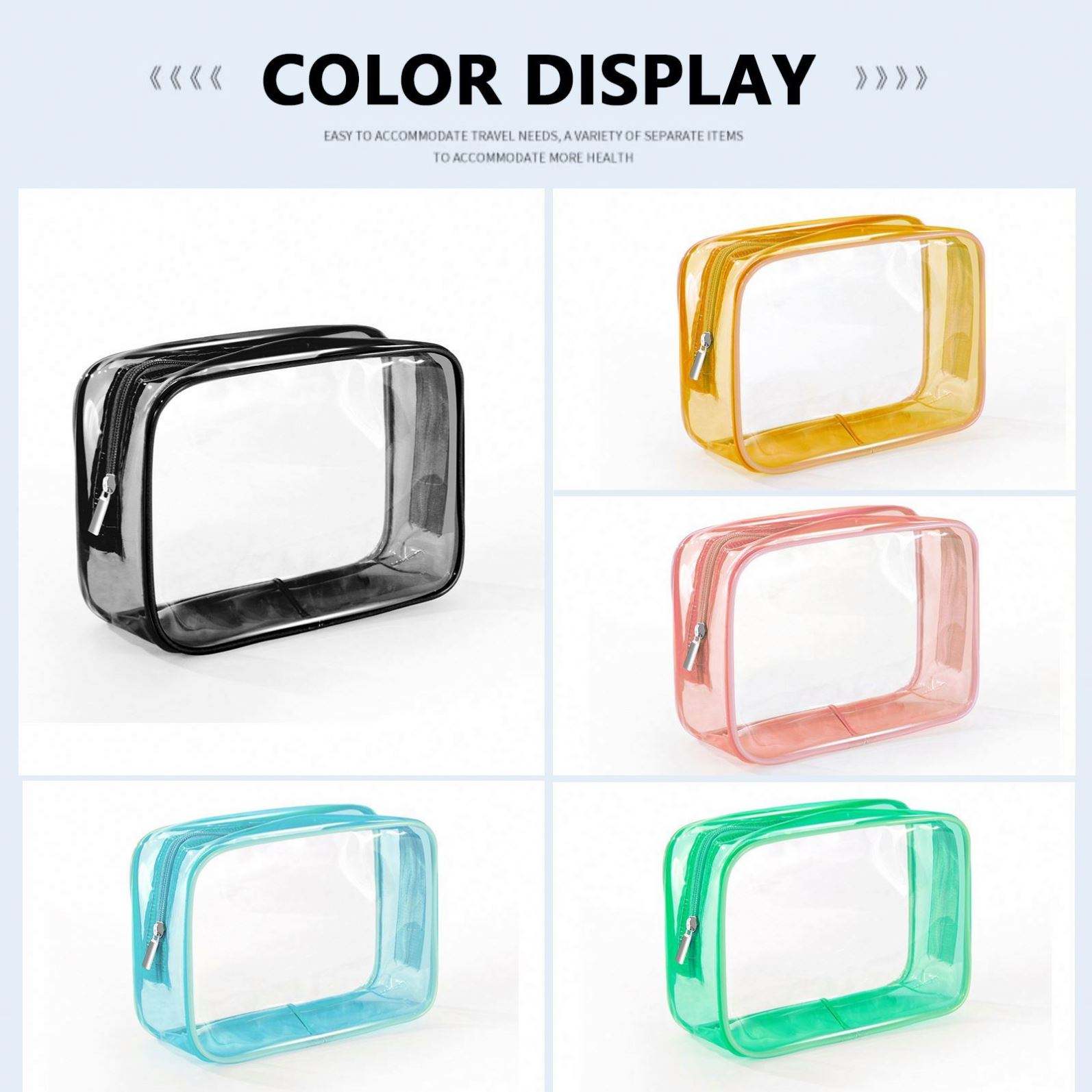Compact Clear Travel Toiletry Pouch (3)